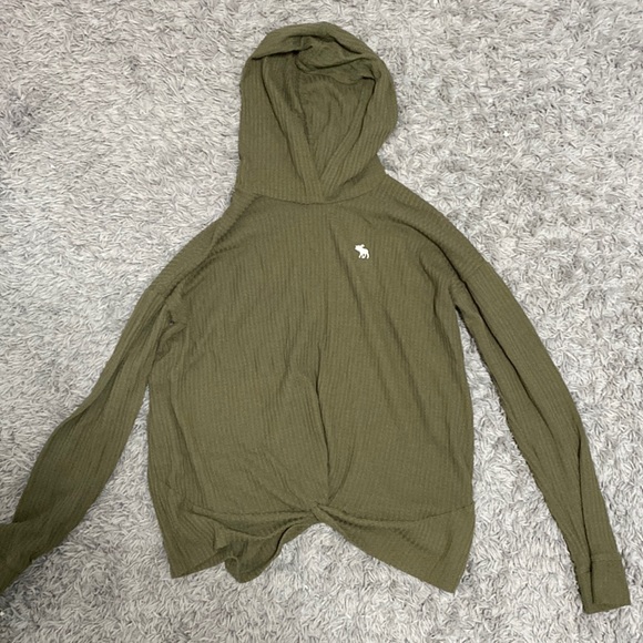 abercrombie kids Other - Dark Green Abercrombie Kids Long Sleeve Shirt + Hood